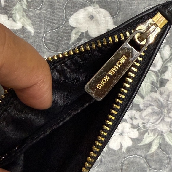 Michael Kors Black Card Holder with Gold Accents - Picture 4 of 7